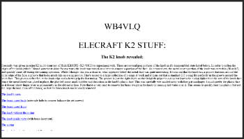 Elecraft K2 Parts data sheets