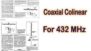 Coaxial Colinear For 432 MHz