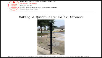 Diy a Quadrifilar Helix Antenna to receive 137 MHz