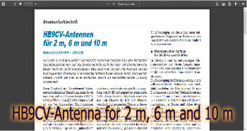 HB9CV-Antenna for 2 m 6 m and 10 m