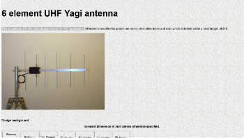 6 element UHF Yagi antenna