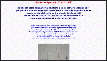 Antenne Speciali HF VHF UHF