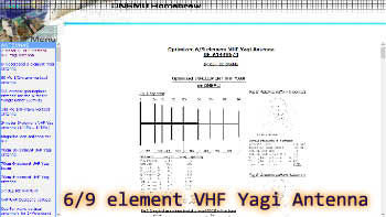 Optimized 6/9 element VHF Yagi Antenna