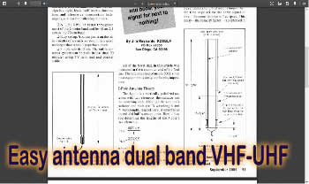 Easy antenna dual band VHF-UHF
