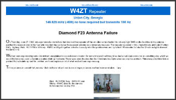 Diamond F23 Antenna Failure