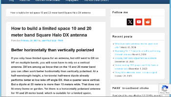 10 and 20 meter band Square Halo