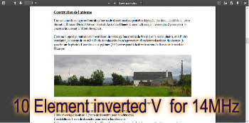 10 Element inverted V for 14MHz