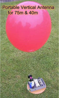 vertical antenna balloon for the 80m band