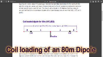 Coil loading of an 80m Dipole for restricted space
