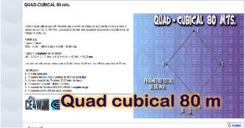 Quad cubical 80 m.