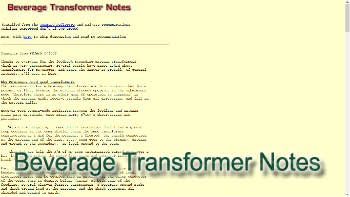 Beverage Transformer Notes