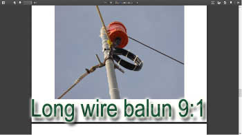 Long wire con balun 9.1