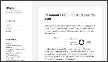 Resonant Feed Line Antenna for 40m