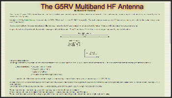 The G5RV Multiband HF Antenna