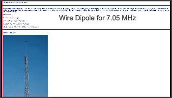 Wire Dipole for 7.05 MHz