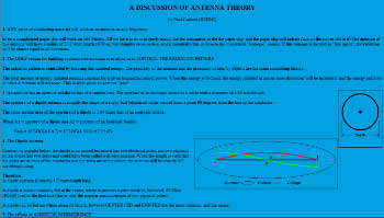 A discussion of antenna theory