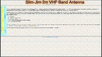 Slim-Jim 2m VHF Band Antenna