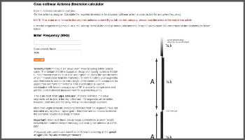 Coax collinear antenna designer