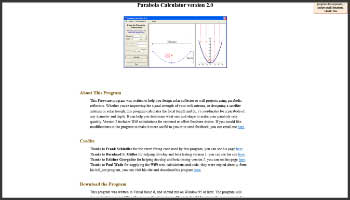 Parabola Calculator version 2.0