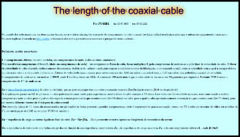The length of the coaxial cable