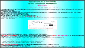 Verifica della carica e scarica di un condensatore