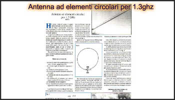 Antenna ad elementi circolari per 1.3ghz