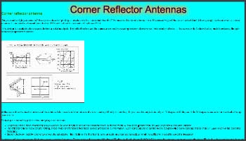 Corner Reflector Antennas