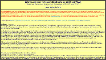External antennas for the dect and wlan