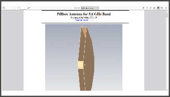 Pillbox Antenna for 5.6 GHz Band