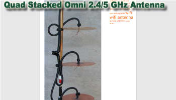 Quad Stacked Omni 2.4/5 GHz Antenna