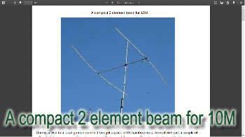 A compact 2 element beam for 10M