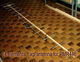 14 elements Yagi antenna for PMR446