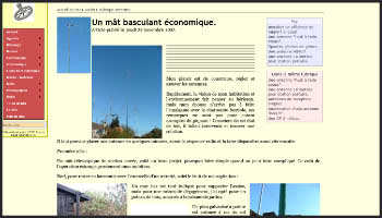 An economical tilting mast