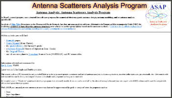 Antenna Scatterers Analysis Program