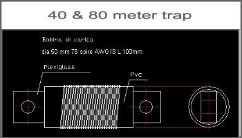 40 & 80 meter trap dipole long 23m