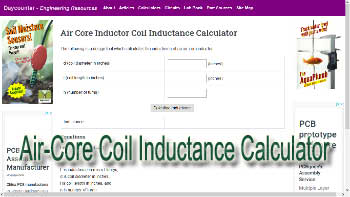 Air-Core Coil Inductance Calculator