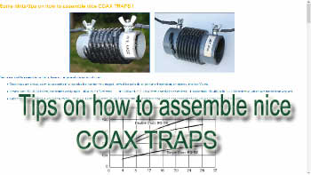 Some hints/tips on how to assemble nice COAX TRAPS