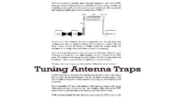 Tuning Antenna Traps