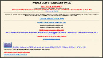 W4DEX low LF frequency