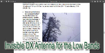 Invisible DX Antenna for the Low Bands