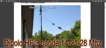 Dipolo HF 3 bande 14-21-28 Mhz V Invertita
