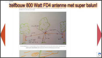 800 Watt FD4 antenne met super balun!