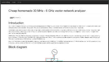 Cheap homemade 30 MHz 6 GHz vector network analyzer