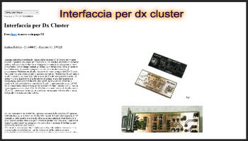 Interfaccia per dx cluster