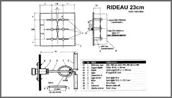 23cm curtain antenna