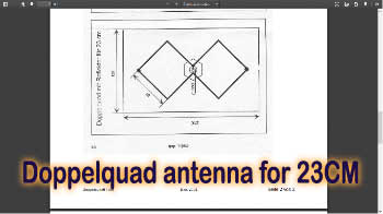 Doppelquad antenna for 23CM