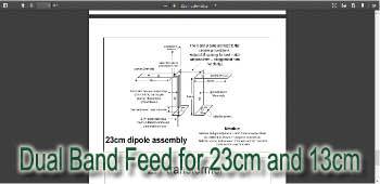 Dual Band Feed for 23cm and 13cm