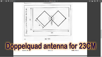 Doppelquad antenna for 23cm