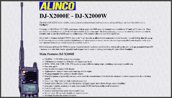 Alinco DJ-X2000 programming software
