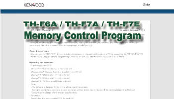TH-F6A - TH-F7A - TH-F7E Memory Control Program